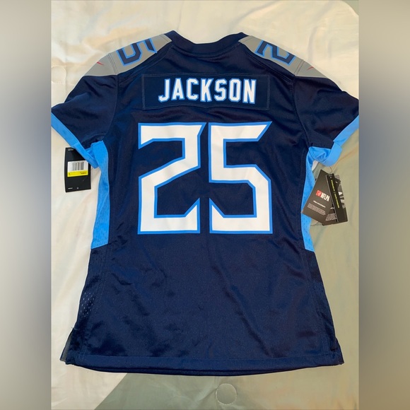 NWT Tennessee Titans Jersey Women’s Small Blue Nike On Field NFL‎ Jackson - Picture 7 of 9